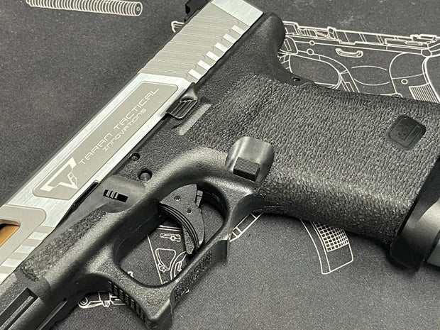 Boomarms Custom - T-style "Sofia" G19 Airsoft GBB - Matt Shiny Silver color