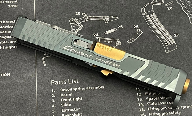 Nova CNC Aluminum T-style G26 RMR Cut Slide Kit for Tokyo Marui G26 GBB series - Shiny Black