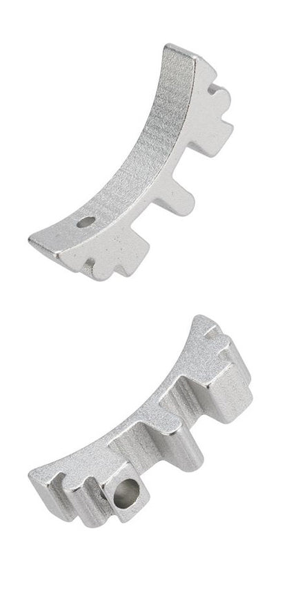 Nova CNC Aluminum Puzzle Trigger set for Tokyo Marui Airsoft Hi-Capa GBB Pistol series - Silver