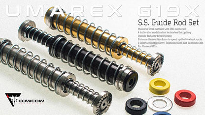 CowCow Technology SS Guide Rod Set For Umarex G19 Gen4 / 19X GBB series