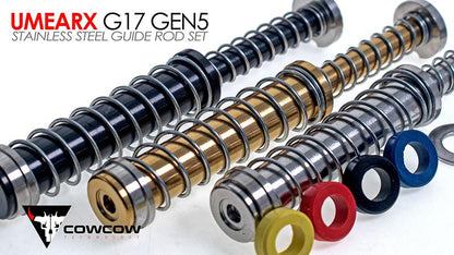 CowCow Technology SS Guide Rod Set For Umarex G17 Gen5 GBB series - Black
