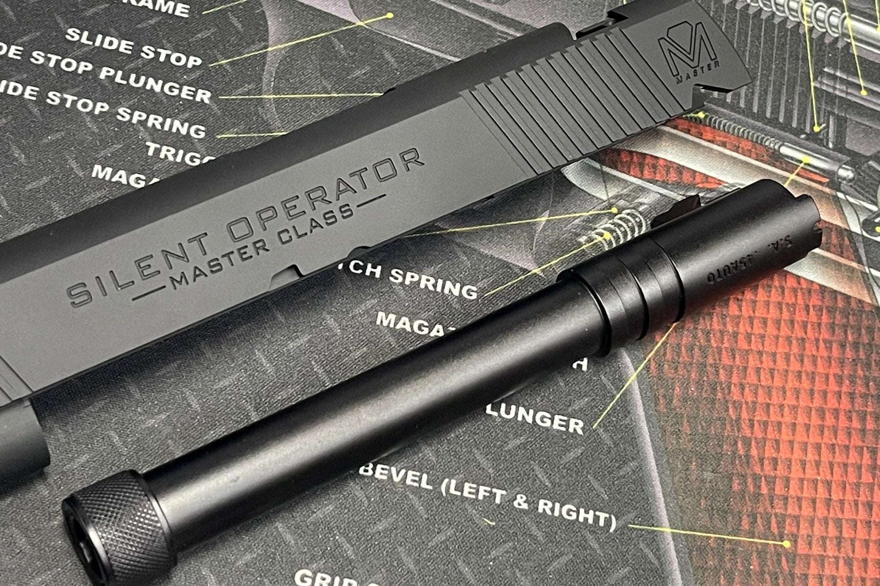 Splient Operator Bomber CNC Aluminum 1911 SFA Silent Operator Slide & Frame Set for Mar ...