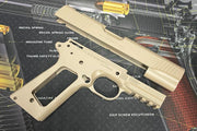 Bomber CNC Aluminum USMC M45A1 CQBP Slide & Frame set for Marui Airsoft M45A1 GBB Series ( Desert Sand / Black )