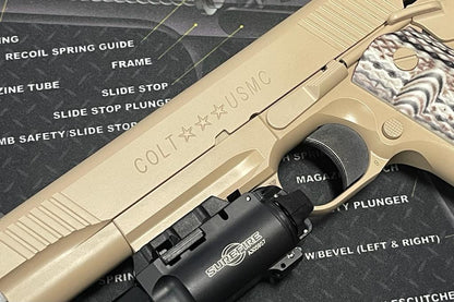 Boomarms Custom USMC M45A1 Airsoft CQBP - Cerakote Desert Sand DX version