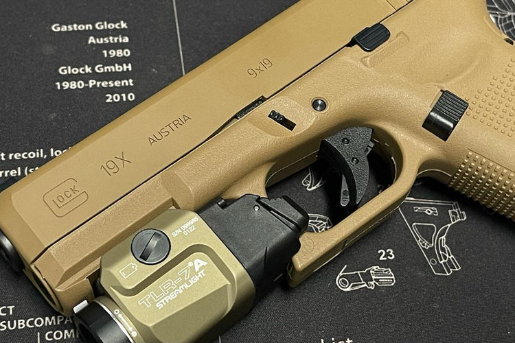 Boomarms Custom Glock 19X Gas Blowback Pistol - Tan