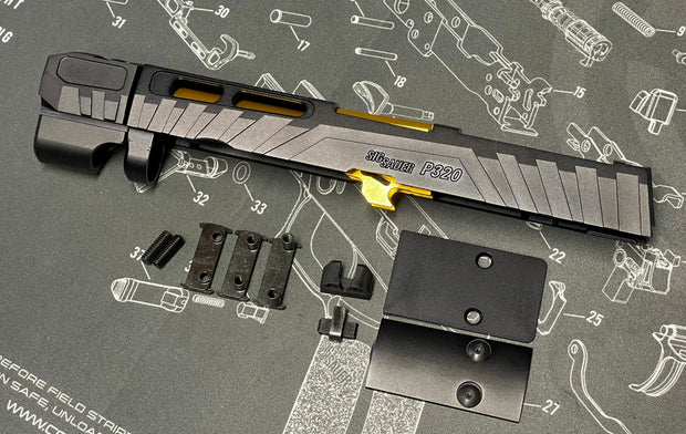 Comp Slike Nova CNC Aluminum P320 Spectre Comp slide set for SIG Air M17/ M18 GBB ...