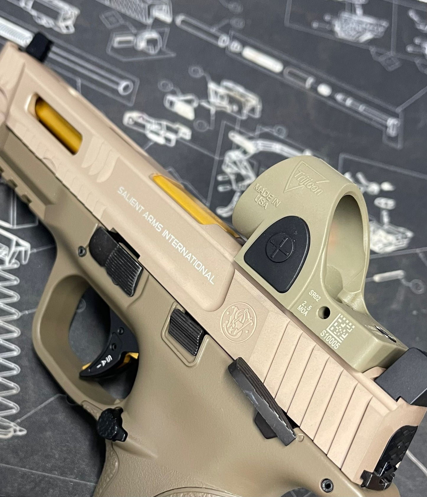 Boomarms Custom - S-style M&P9 Airsoft GBB - Tan