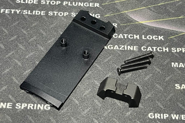Bomber Mount Base with Raised Rear Sight for SIG / VFC M17 / M18 GBB Series - SIG style sight version