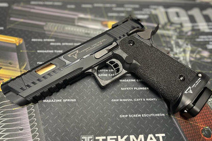 Nova CNC Aluminum T-style JW3 Combat Master Sight Block Barrel slide set for Marui Hicapa GBB Series  - 2023 Edition