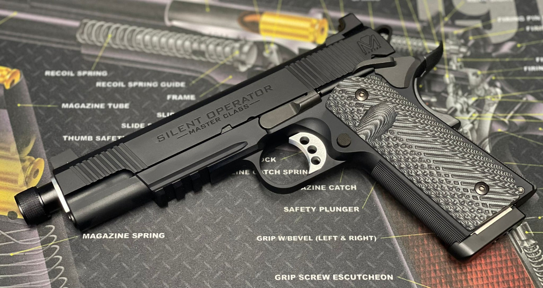 Splient Operator Boomarms Custom SFA Silent Operator Airsoft 1911 **2022 version