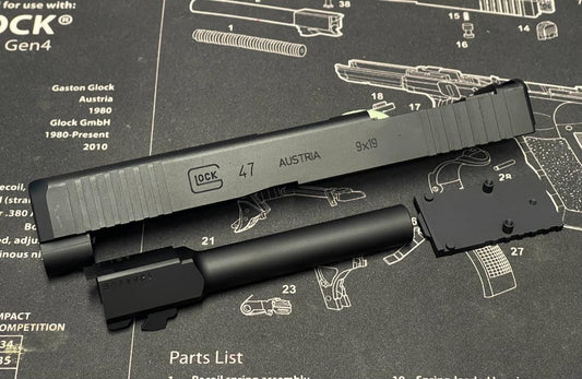 Bomber CNC Aluminum G47 MOS Slide Kit for Umarex / VFC G45 GBB series - Standard version