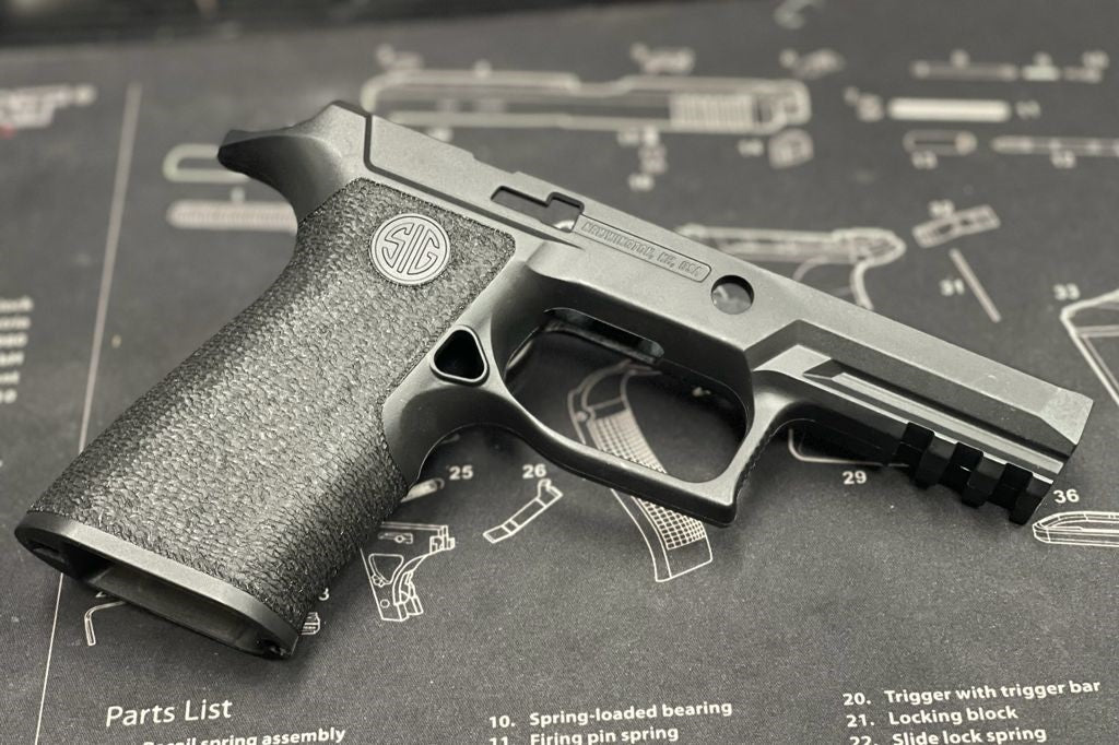 Boomarms Custom - Stippling SI-style P320 X-carry Frame for SIG/VFC M17/M18 Airsoft GBB series