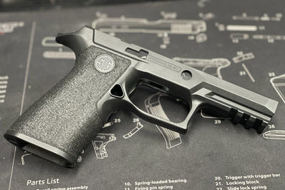 Boomarms Custom - Stippling SI-style P320 X-carry Frame for SIG/VFC M17/M18 Airsoft GBB series