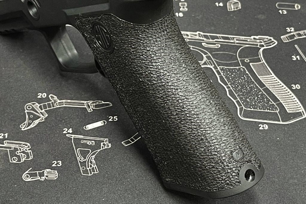 Boomarms Custom - Stippling SI-style P320 X-carry Frame for SIG/VFC M17/M18 Airsoft GBB series
