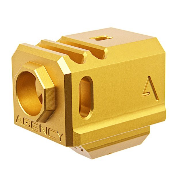 RWA AGENCY ARMS 417 COMPENSATOR (DUAL PORT, 14MM CCW) - GOLD