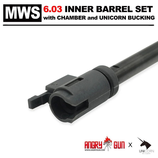 Angry Gun MWS 6.03 Carbon Steel Inner Barrel Set ( With Chamber Set & Bucking ) ( 250mm 60Degree )