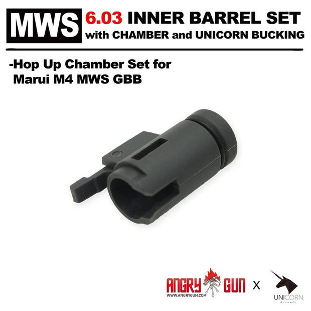 Angry Gun MWS 6.03 Carbon Steel Inner Barrel Set ( With Chamber Set & Bucking ) ( 370mm 70Degree )