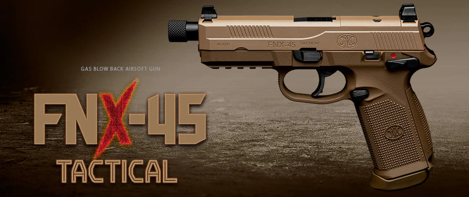 Tokyo Marui FNX-45 Tactical Gas Blowback Pistol - FDE – Boomarms